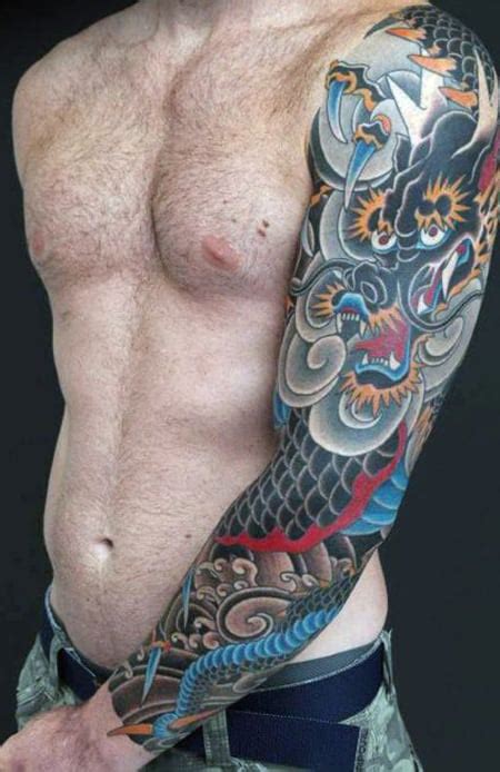 Water Dragon Tattoo Sleeve