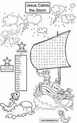 Jesus Calms The Storm Coloring Pages  Home sketch template