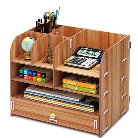 DIY Desktop Storage Box Large Capacity Multi layer Drawer File ...