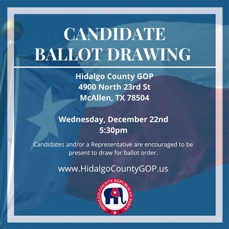 Notice: Candidate Ballot Drawing | Hidalgo County GOP