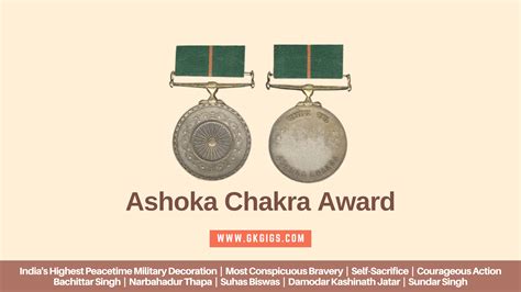 Ashoka Chakra Award (List Of 86 Recipients) - GkGigs