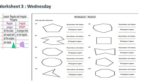 Regular And Irregular Polygons Worksheet