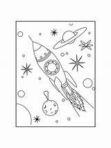 Printable Rocket Coloring Pages sketch template