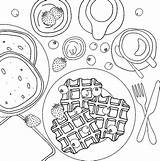 Easy Waffle Coloring Page  Free Printable Pages For Kids sketch template