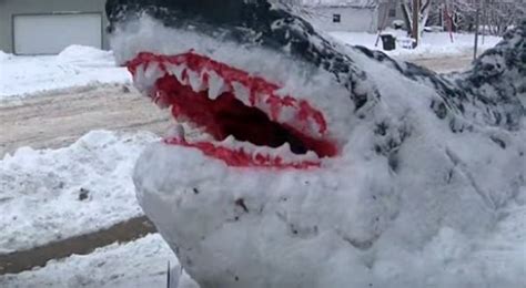 Man's snow shark sculpture becomes local tourist attraction | WND | by Around the Web