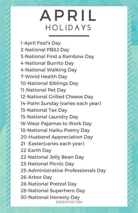 Funny National Holidays In April 2025 - Glori Kaylyn