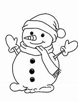 Snowman Coloring Pages Easy sketch template