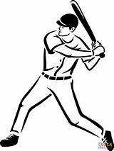 Baseball Player coloring Page  Free Printable Coloring Pages sketch template
