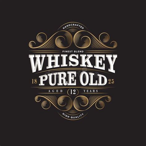 Whiskey Logo. Whiskey Pure Old Label. Premium Packaging Design ...