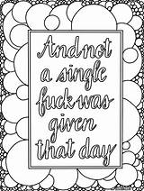 Swear Word Printable Adult Coloring Pages Sketch Page sketch template