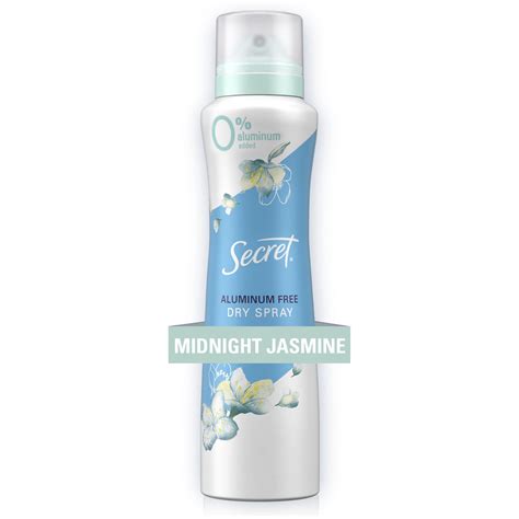 Secret Dry Spray Aluminum Free Deodorant for Women, Midnight Jasmine, 4 ...