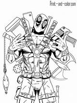 Deadpool coloring Pages  Print And Colorcom sketch template