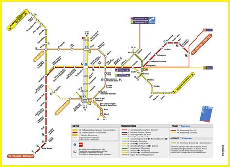 Detailed metro map of Brussels city | Brussels | Belgium | Europe | Mapsland | Maps of the World