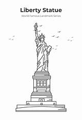 Statue Of Liberty Coloring Page sketch template