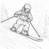 62  Free Printable Ski Coloring Pages Skiers Mountains sketch template