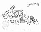 Backhoe Coloring Pages sketch template