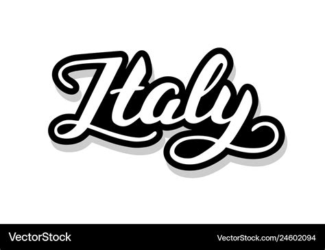 Italy calligraphy template text for your design Vector Image