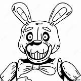 Withered Bonnie Coloring Page  Pagescom sketch template