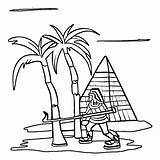 Hockey With Tutankhamun Egyptian Adventure Coloring Page · Creative Fabrica sketch template