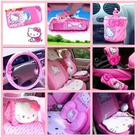 Hello Kitty Car Accessories Cute Cartoon KT Car Steering Wheel Cover ...