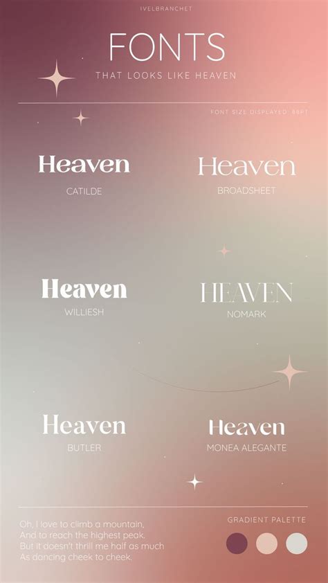 Typography Fonts: Heaven Design