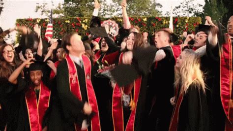 Graduation Hat Toss GIF - Gradution HatToss MadeIt - Discover & Share GIFs