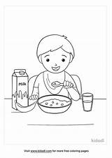 Free Eat Breakfast Coloring Page  Printables Kidadl sketch template