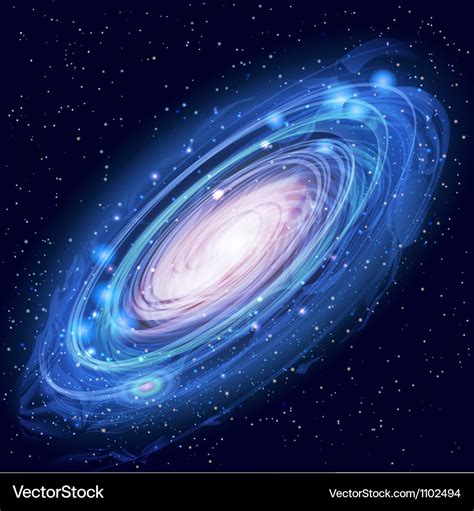 Beautiful glowing andromeda galaxy Royalty Free Vector Image