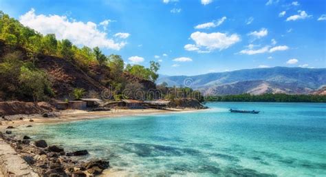 Tropical Exotic Coastline Beach of Dili in East Timor Stock Photo - Image of international ...