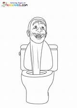 Skibidi Toilet Coloring Pages sketch template