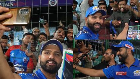 IPL 2023: WATCH- Rohit Sharma interacts with fans and clicks selfie after MI’s win over DC