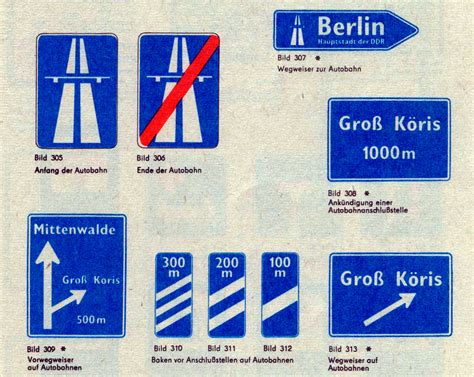 Traffic Sign Typefaces: East Germany - Journal - Typography.Guru