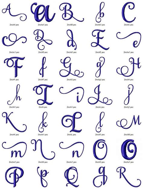 Samantha Script Alternate Set 3 Machine Embroidery Font Monogram ...