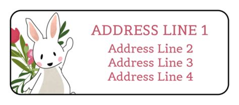 Top Selling Products c 54 30 Personalized Return Address Labels Easter Bunny Buy 3 get 1 free ...