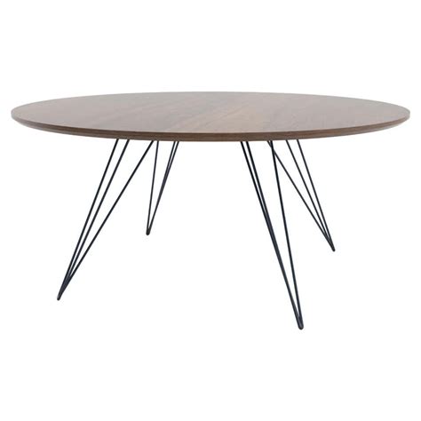 Hudson 60 Round Clear Epoxy Resin Coffee Table with Brass Finish ...