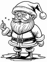 Cartoon Santa Claus Coloring Page · Creative Fabrica sketch template