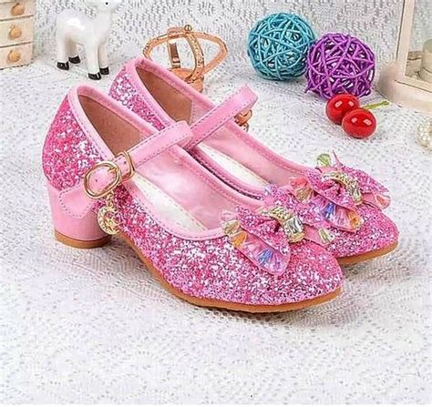 Bling Pink Glitter Flower Girls Wedding Maryjane Heel Shoes. | Etsy in 2021 | Flower girl shoes ...