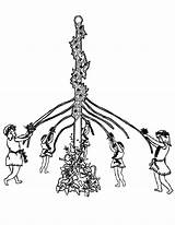 Beautiful Maypole On May Day Coloring Pages  Best Place To Color sketch template