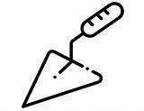 Coloring Trowel Outline Tools Gardening Clipart Hand Drawing Small  sketch template