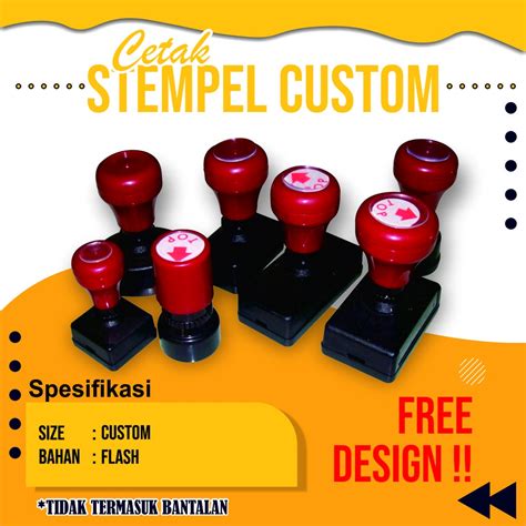 Jual Stempel otomatis / stempel custome / stempel murah | Shopee Indonesia