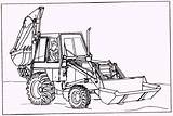 Backhoe Loader Coloring Pages sketch template