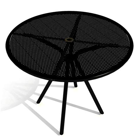 American Tables and Seating AB36 36" Black Mesh Round Outdoor Table