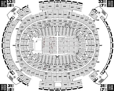 msg seating chart concert