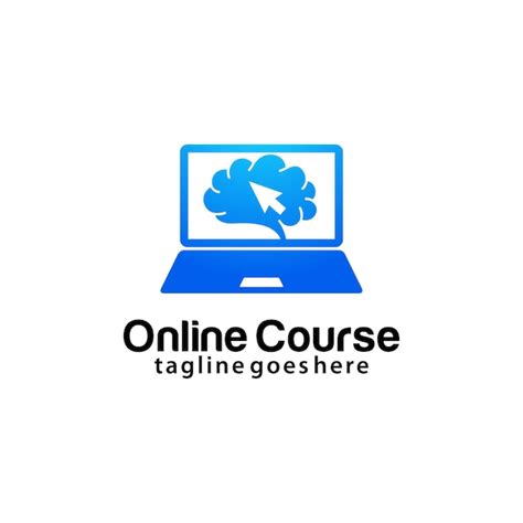 Premium Vector | Online course logo design template