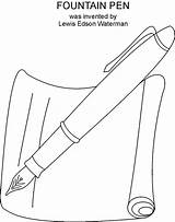 Calligraphy Pen And Paper Coloring Pages  Wecoloringpagecom sketch template