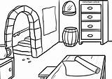Dachboden Grenier Kleurplaat Zolder Loft Malvorlage Bilde Fargelegge  sketch template