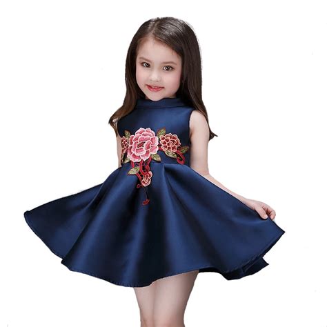 Nacolleo Newest Girl Dress Brand Kids Clothes Spring Summer Children Clothing Girls Clothes Navy ...