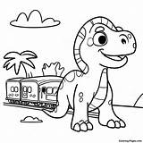 Colorful Dinosaur Train Adventure Coloring Page  Pagescom sketch template