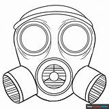 Gas Mask Coloring Page  Vrogueco sketch template