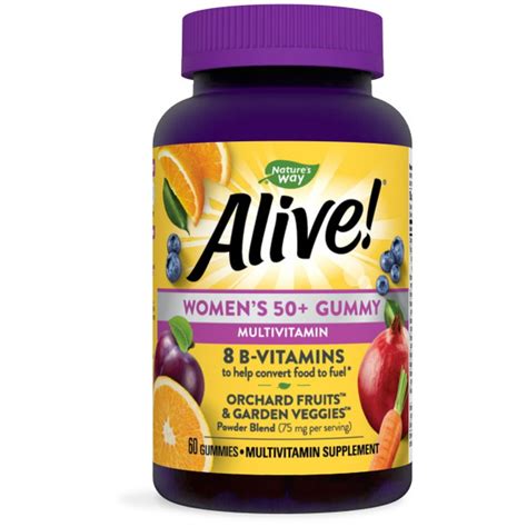 Alive! Women's 50+ Complete Multivitamin Gummy, Berry, 60 ct - Walmart.com - Walmart.com